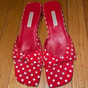 Size 10 Red Polka Dot Impo Heeled Sandal